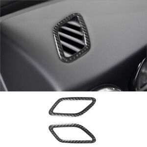 For Mercedes Benz CLA GLA Carbon Fiber Interior Dashboard Air Vent Cover Trim