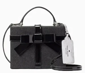 Kate Spade Geldbörse Handtasche Verpackung Partybox schwarz glitzer makellos neu - Bild 1 von 9