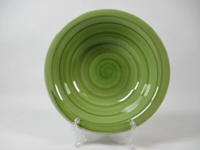 Repuesto de cuenco de cereal Philippe Richards Swirl verde pintado a mano de 7,5 pulgadas Foto 1 de 3
