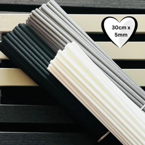 Fibre Reed Fragrance Oil Diffuser Replacement Sticks Black Grey White 30cm x 5mm - Picture 1 of 7