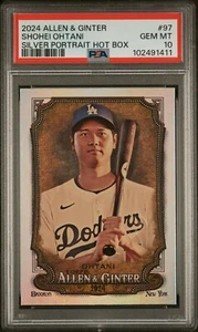 Shohei Ohtani 2024 Topps Allen e Ginter argento ritratto Hot Box PSA 10 #97 - Foto 1 di 2