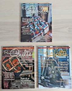 Lot 3 Magazines Primitive Quilts & Projects - UNCUT Patterns Complete 2019 - Picture 1 of 5