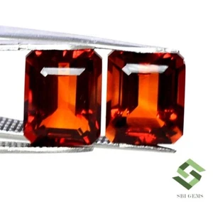 Natural Citrine Octagon Cut Pair 10x8 mm 7.72 CTS Brandy Color Loose Gemstones - Picture 1 of 6