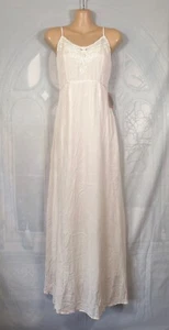 BNWT Forever 21 peach &cream embroidered cheesecloth strappy maxi dress, S / 8 - Picture 1 of 6