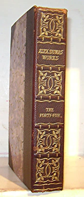 THE FORTY-FIVE,  ALEXANDER DUMAS, leather, Illustrated,  Book Foto 1 de 4