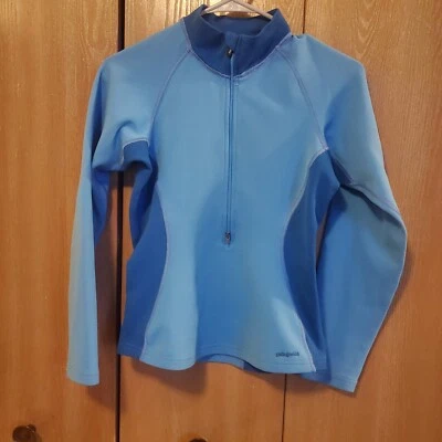 Patagonia Axuwool Women's XS Long Sleeved Zip-T Half Zip Wool Blend Made In USA - Image 1 of 4