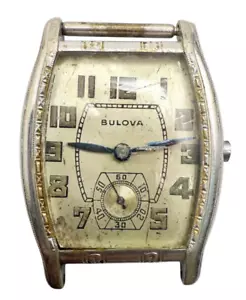 Antique 1930 Manual Wind Lumed Dial Bulova Lone Eagle Deco Watch - Picture 1 of 11