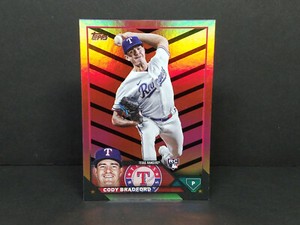 2023 Topps #US53 Cody Bradford, Rangers (RC) - Orange and Black Foil Parallel