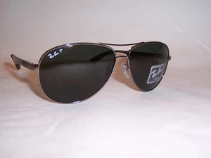 NUEVAS GAFAS DE SOL RAYBAN FIBRA DE CARBONO RB 8313 004/N5 GUNMETAL/VERDE POLARIZADAS 61mm - Imagen 1 de 7