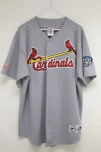 St. Louis Cardinals 2004 World Series Masjestic Jersey Size Large Grey No Number - Picture 1 of 10