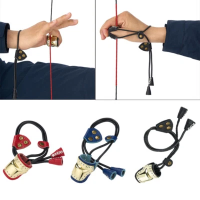 Archery Cowhide + Copper Thumb Ring Finger Guard Protector Gear Traditional Bow - Image 1 of 4