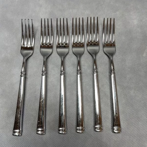 6 Guy Degrenne ABSOLU Posate Acciaio Inox Lucido 7" FORCHETTE INSALATA - Foto 1 di 14