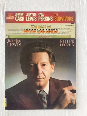 3 Jerry Lee Lewis Vinyl LPs: Best of + Killer Country + Survivors w/Johnny Cash - Image 1 of 4