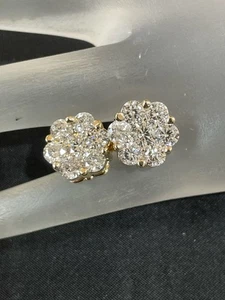 Pendientes oro-diamante 14 diamantes 2,00 quilates T.W. Oro amarillo 14K 5. (AD1005275) - Imagen 1 de 6