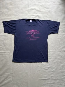 Vintage 80s Sand Springs 1989 Running T Shirt Size XL Jerzees Graphic Tee USA - Picture 1 of 7