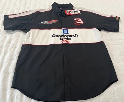 Camisa masculina vintage Dale Earnhardt Sr Nascar Pit Crew uniforme botão para cima L Nascar - Imagem 1 de 4