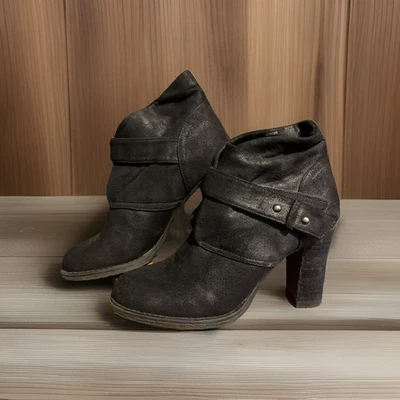 Crown 复古 3.5 英寸高跟靴女式 6 码 — 第 1/4 张图片