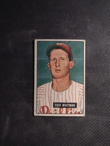 1951 Bowman #221 Dick Whitman RC Philadelphia Phillies Sehr guter Zustand Artikel Q. - Bild 1 von 2