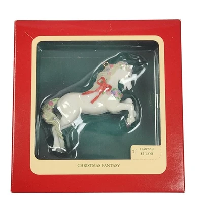 Tarjetas Carlton Navidad Fantasía Reliquia Colección Adorno Caballo IOB 1148729 Foto 1 de 4