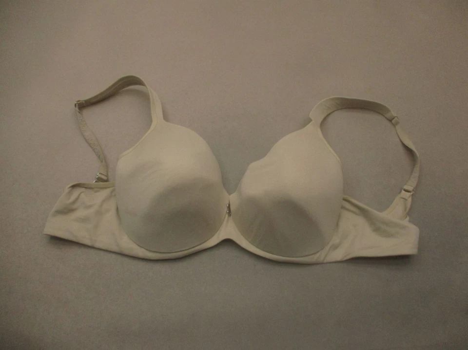 6/34 Jockey Womens Beige Lined Underwired Back Closure Demi TShirt Bra 10L - Image 1 of 4