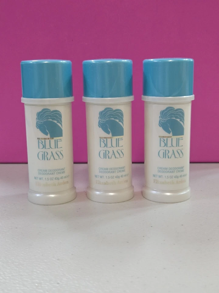 Desodorante creme Elizabeth Arden, 1,5 oz, grama azul novo sem caixa, 3 peças - Imagem 1 de 1