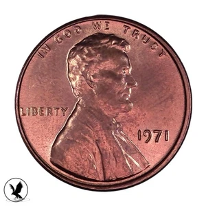 1971 DDO Lincoln Cent FS-1971-101, Off Center, Exact Coin, High Mint State RD/RB - Picture 1 of 2
