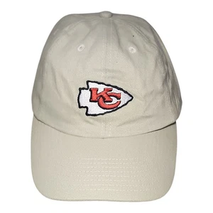 Kansas City Chiefs Baseball Hat Cap Strapback NFL Khaki Beige Adjustable Vintage - Picture 1 of 7