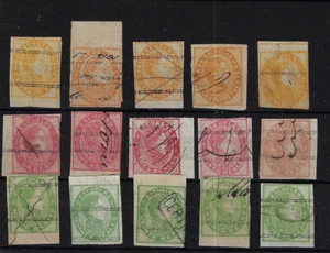 Venezuela: 1871; Scott 022 bis 36, Satz komplett, gebrauchter Bogenrand, EBVE049A - Bild 1 von 2