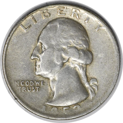 1952-S Washington Silver Quarter Struck on Dime Stock EF Uncertified #1113 Cover