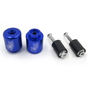 For YAMAHA YZF-R6 2006-2012/FJR 1300 03-10/yzf-r1 1998-2012 Blue BAR ENDS Rubber - Picture 1 of 4
