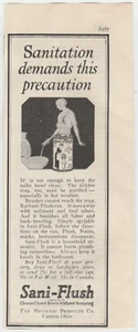 1926 Sani-Flush Vintage Print Ad 1920s Cleans Toilet Bowls Without Scouring - Picture 1 of 1
