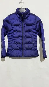 The North Face Girls Down Puffer Jacket Size 7/8 Purple Quilted Winter Coat - Picture 1 of 8