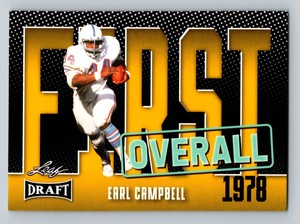 2023 Leaf Draft Football #3 Earl Campbell First Overall 1978 Houston Oilers