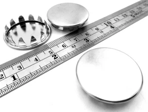 17 tapas de níquel ID tapones de orificio pulidos para todo tipo de clima - 17 opciones de tamaño de orificio - Imagen 1 de 12