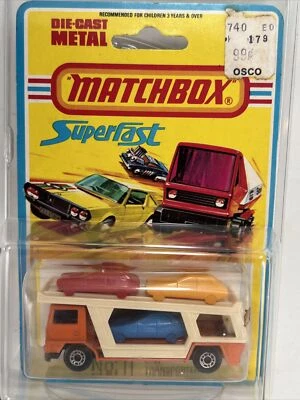 1970s Lesney SUPERFAST Matchbox Series No 11 ORANGE CAR TRANSPORTER Made England - Image 1 of 3