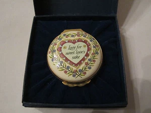 1989 HALCYON DAYS ENAMEL BOX "VALENTINE'S DAY" IN ORIGINAL BOX - MINT CONDITION - Bild 1 von 1