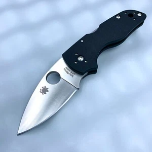 Spyderco C230MBGP Lil Native G-10 Handle Satin Plain Edge Folder Knife S30V - Picture 1 of 7