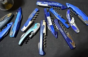 Straight Corkscrew, Dark Blue, Foil Knife, Bottle Opener, Bar Helper Wine Qty 1 - Picture 1 of 4