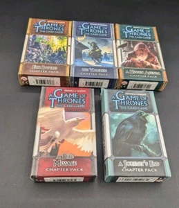 A Game of Thrones Card Game Chapter Pack Lot of 5 NEW Fantasy RPG - Picture 1 of 2