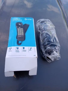 AT&T Trimline Telephone Model 210 Black Lighted Keypad Memory - Zdjęcie 1 z 8