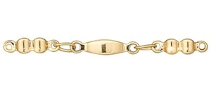 6 Gold Plated Brass 30mm Long Oval & Chain Extenders * - Picture 1 of 3