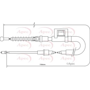 Cable de freno APEC (CAB1408) pieza de ingeniería de precisión calidad OE - Imagen 1 de 2