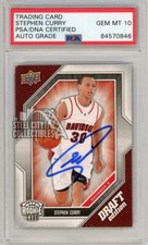 Stephen Curry 2009-10 Upper Deck Draft Edition Auto Rookie Card #34 PSA/DNA 10
