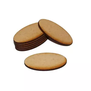 BASES MDF NATURALES OVALADAS (ELIPSE) 22mm x 15mm para miniaturas de juegos de rol - Imagen 1 de 1