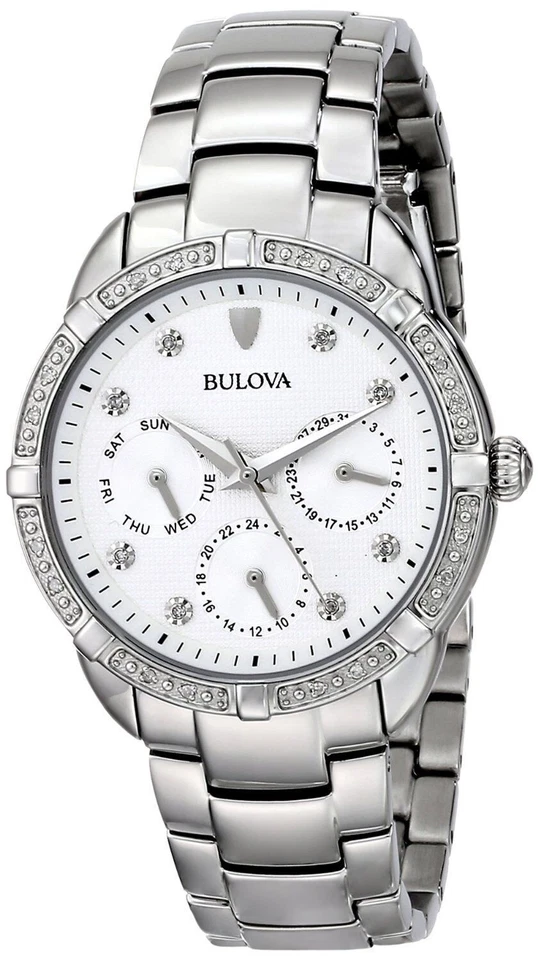 Bulova Diamond Silver Women's Watch - 96R195