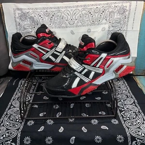 Asics Lift Trainers Weightlifting Gym trainers Red/Black Shoes S326N Men’s Sz 12 - Picture 1 of 10