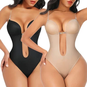 Fajas Colombianas Invisible Bra U Plunge Body Shaper Backless Seamless Thong US - Picture 1 of 20