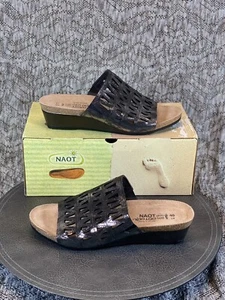 Naot Crown 5038 Sandal Women's Size 40 Metallic Onyx Wedge - Picture 1 of 8