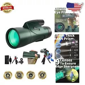 12x55 HD Monocular Telescope with Smartphone Adapter - Perfect for Bird Watching - Picture 1 of 10