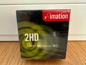 Imation 2HD 3.5" Floppy Disks Disketten 10 Pack IBM Formatted 1.44MB Neu New - Bild 1 von 3